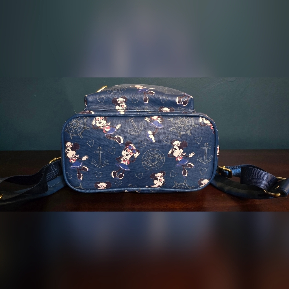 Loungefly ❤️ Logo Disney Cruise Line Sailor Minnie Mouse Backpack and Wallet - Picture 7 of 12